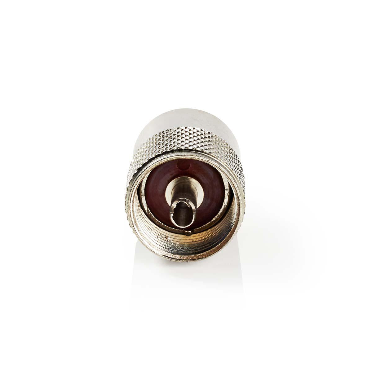 PL259 Contact | Straight | Male | Nickel Plated | 75 Ohm | Solder | Cable input diameter: 7.0 mm | Metal | Silver | 25 pcs. | Envelope