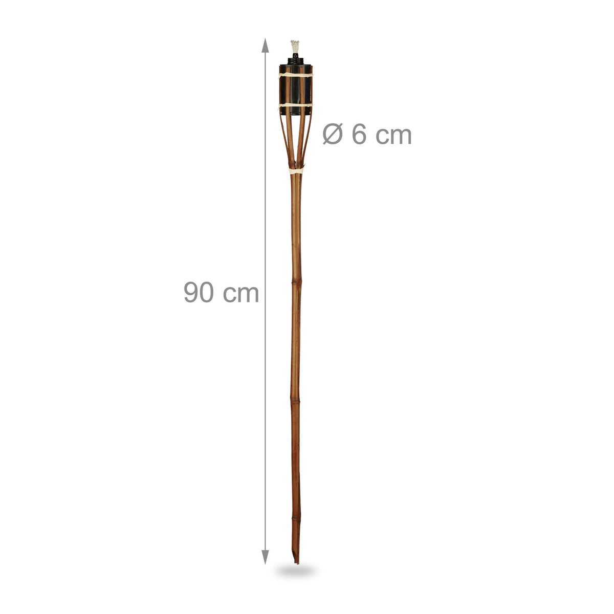 Pack of 10 brown bamboo garden torches