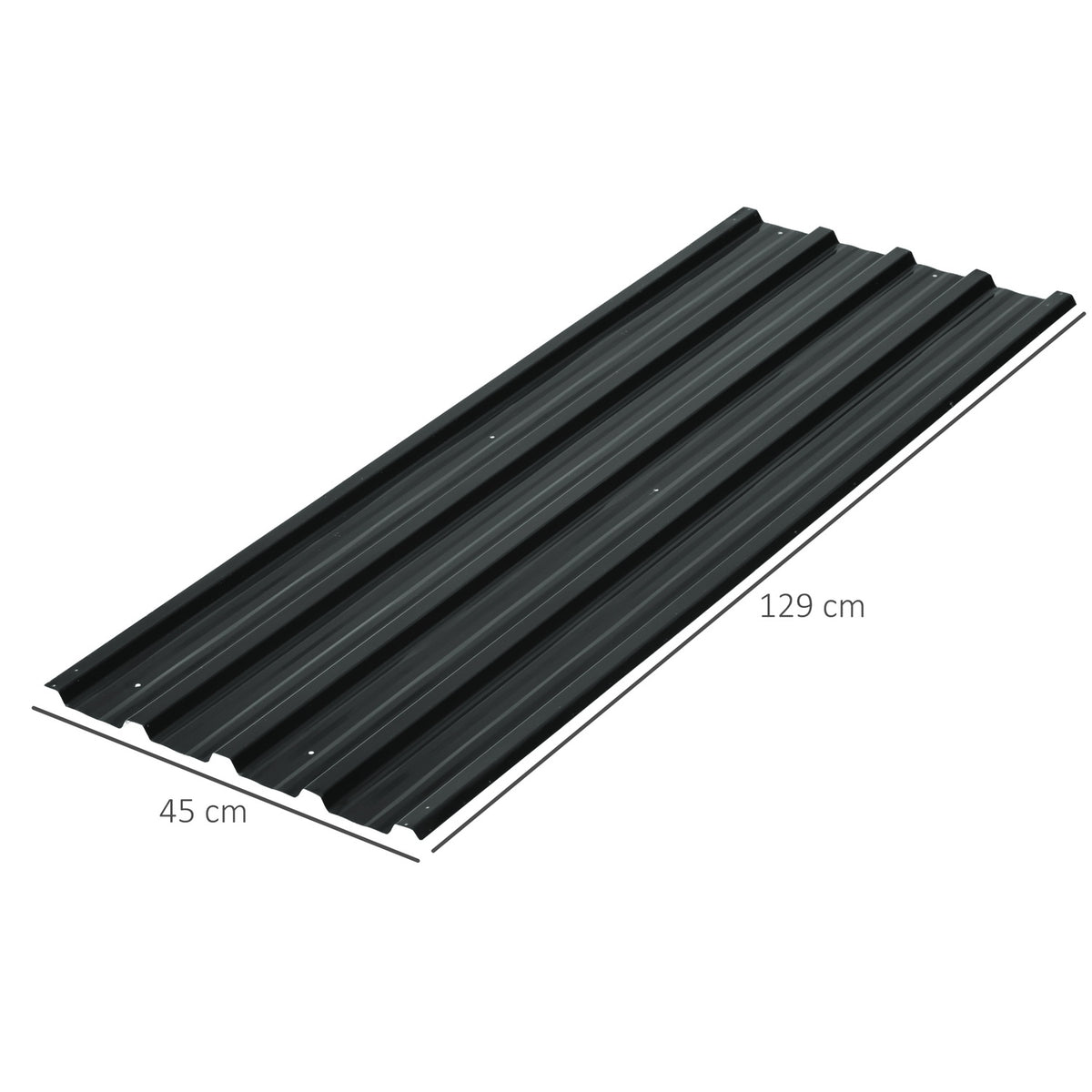 Pack of 12 trapezoidal sheet metal 129 x 45 cm 7 m² galvanized roof sheet 0.25 mm weatherproof profile sheet galvanized steel roof panels roof panels sheet steel corrugated sheet metal panels for roof tool shed carport dark gray |