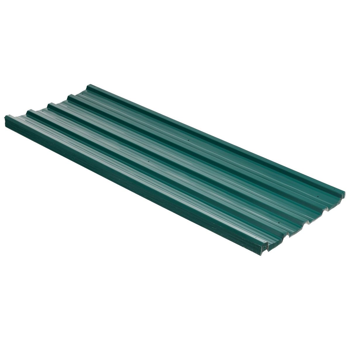 Pack of 12 trapezoidal sheet metal 129 x 45 cm 7 m² galvanized roof sheet 0.25 mm weatherproof profile sheet galvanized steel roof panels roof panels sheet steel corrugated sheet metal panels for roof tool shed carport green |