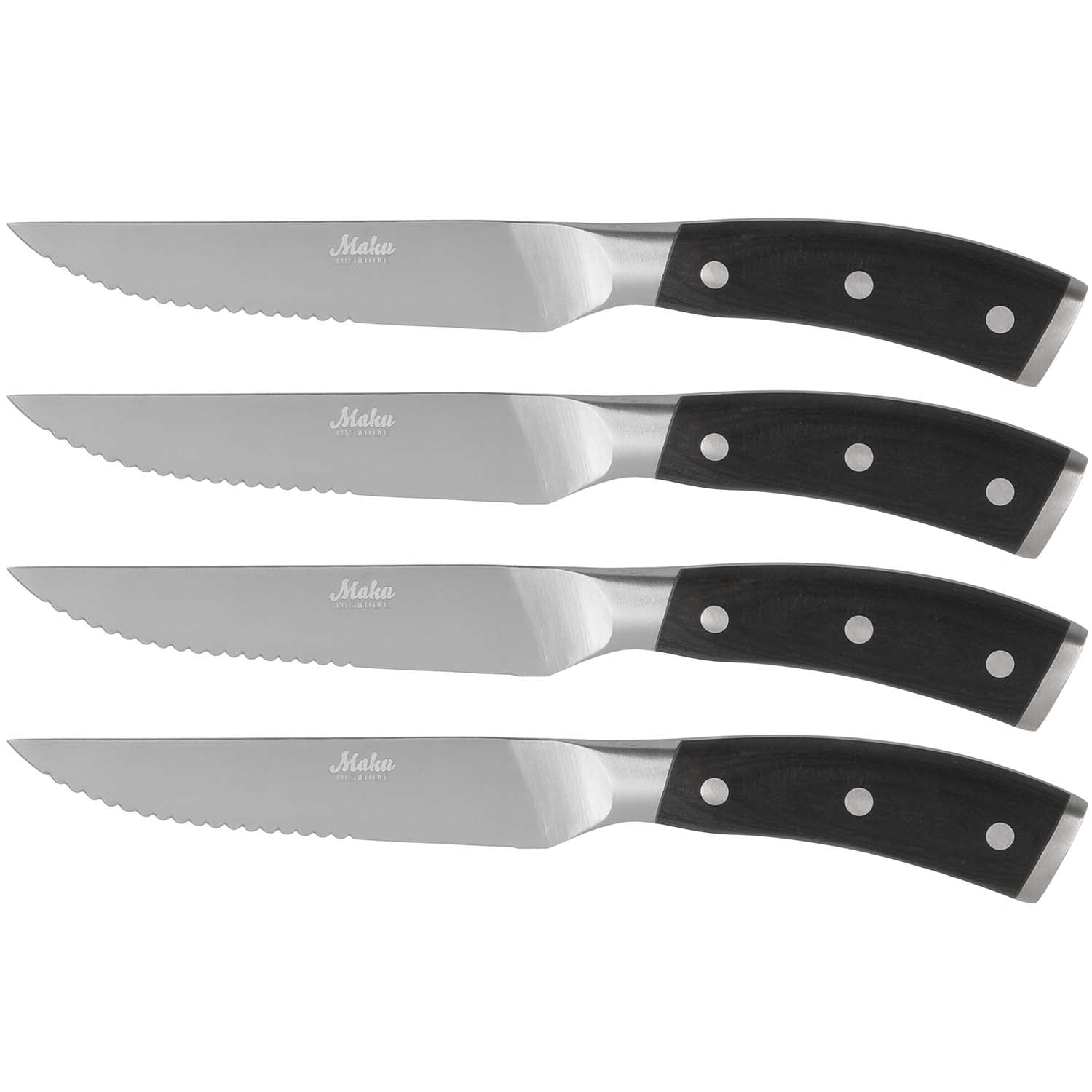Pakka Wood Steak/Pizza Knives, Set of 4