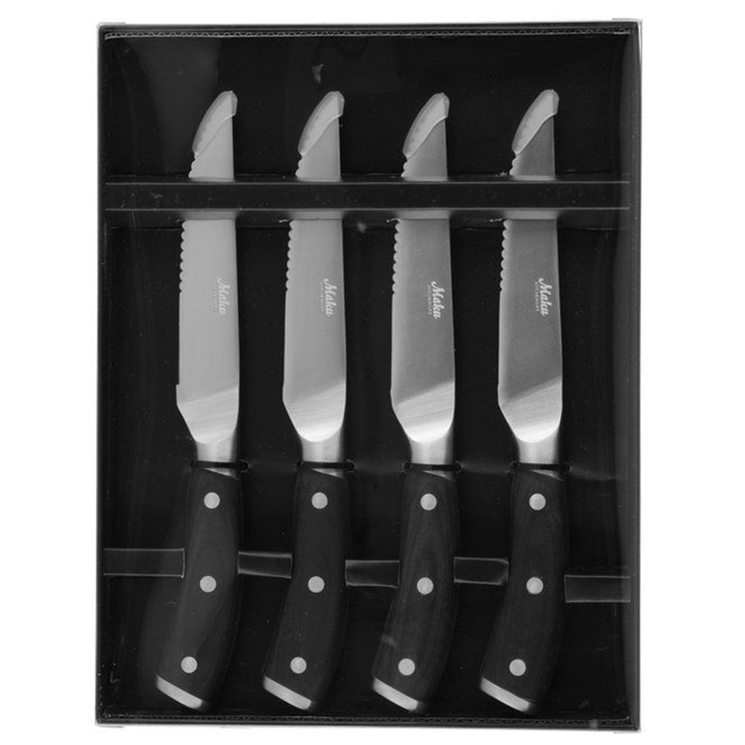 Pakka Wood Steak/Pizza Knives, Set of 4
