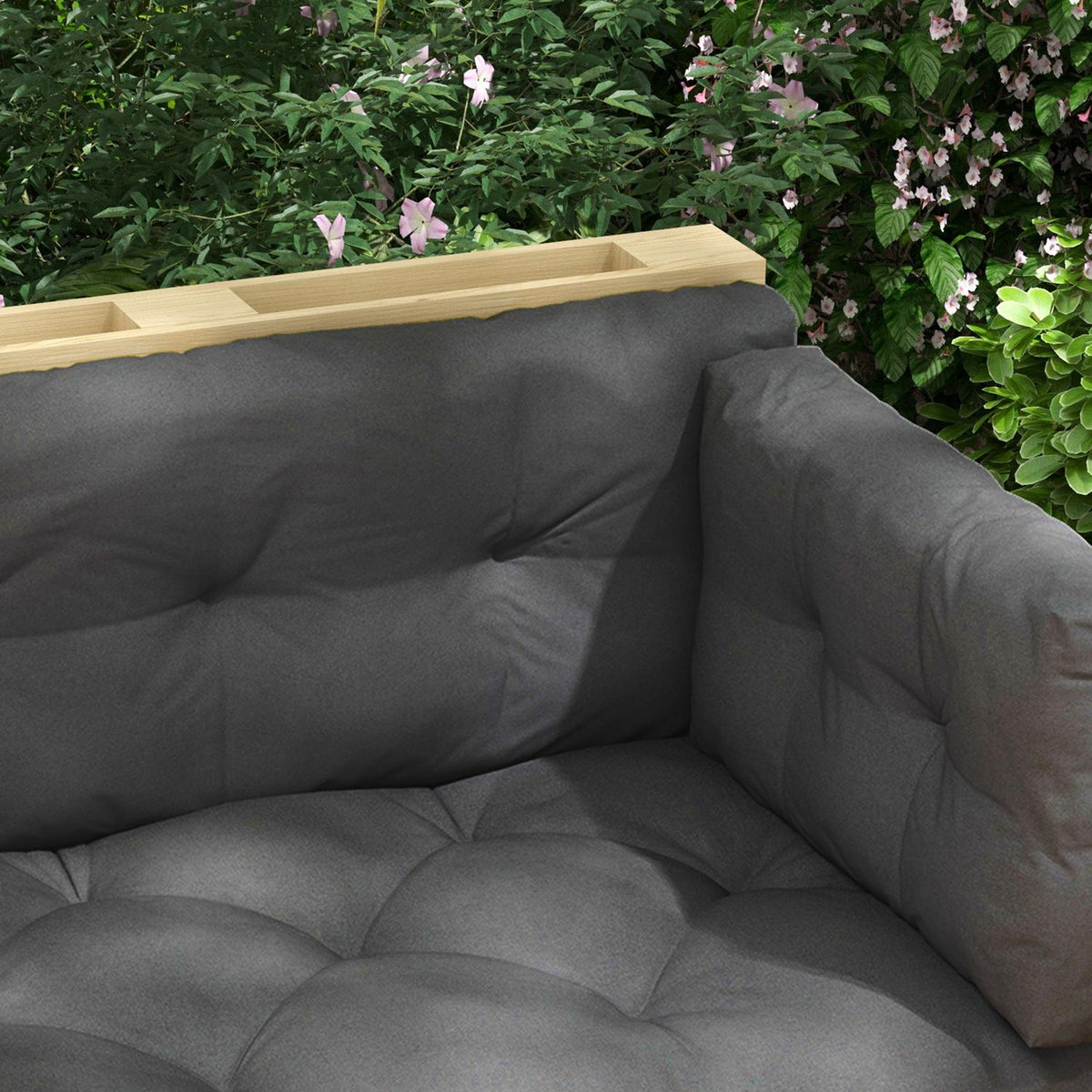 Pallet Cushion Set Of 3 Bench Cushion Seat Cushions With Uv Protection Garden Bench Cushion Cushion For Garden Balcony Dark Gray