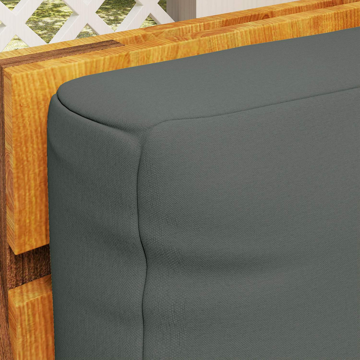 Pallet cushions set of 2, removable seat cushions, pallet cushions with backrest, outdoor cushions, pallet supports for Euro pallets, pallet sofa, pallet furniture, 120 x 80 x 20 cm, dark gray