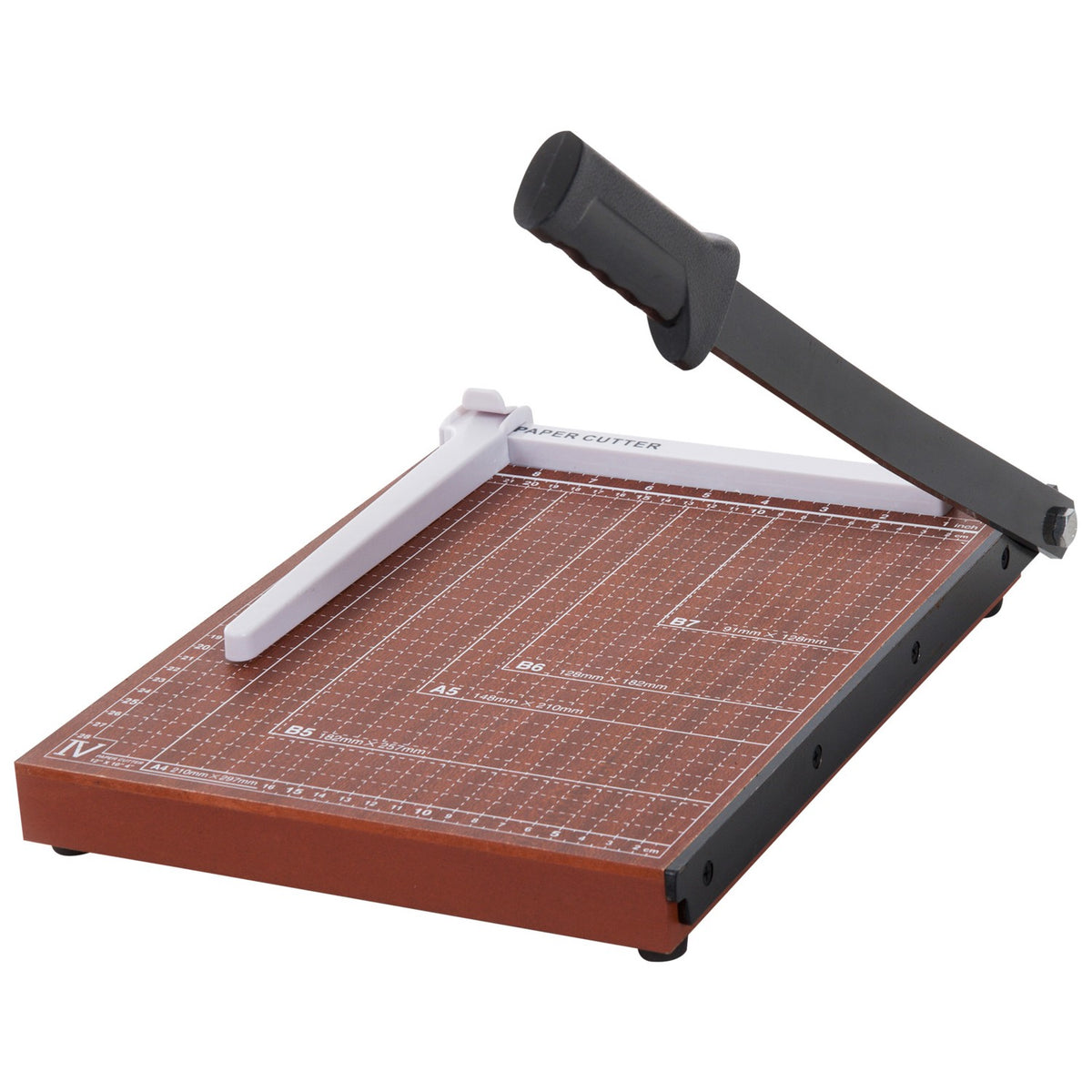 Paper Cutting Machine Lever Cutter Up To Din A4, Metal, Brown, 48X26.5X5Cm