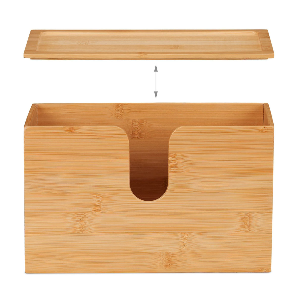 Paper Towel Dispenser Bamboo With Lid