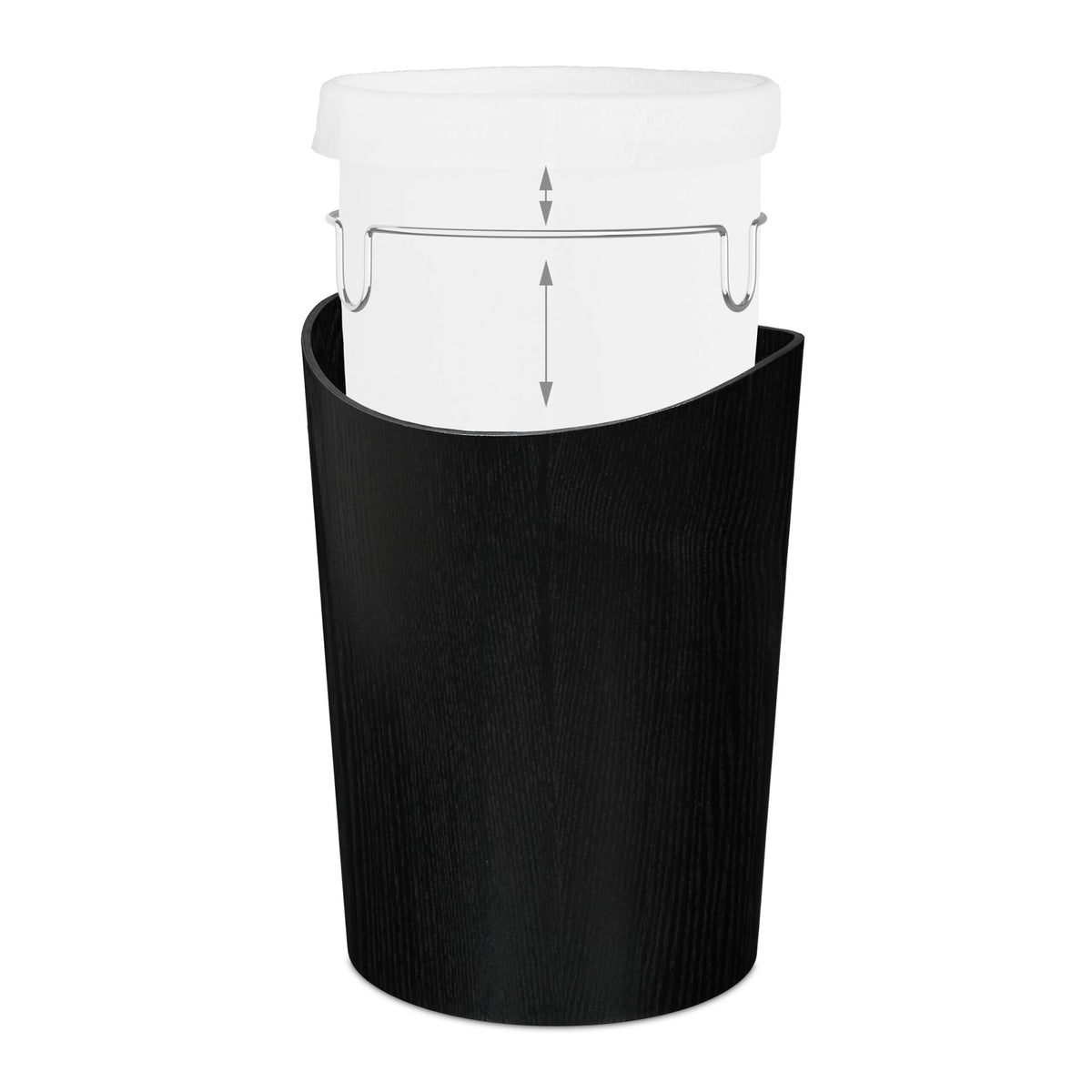 Paper basket in wood look 9 l