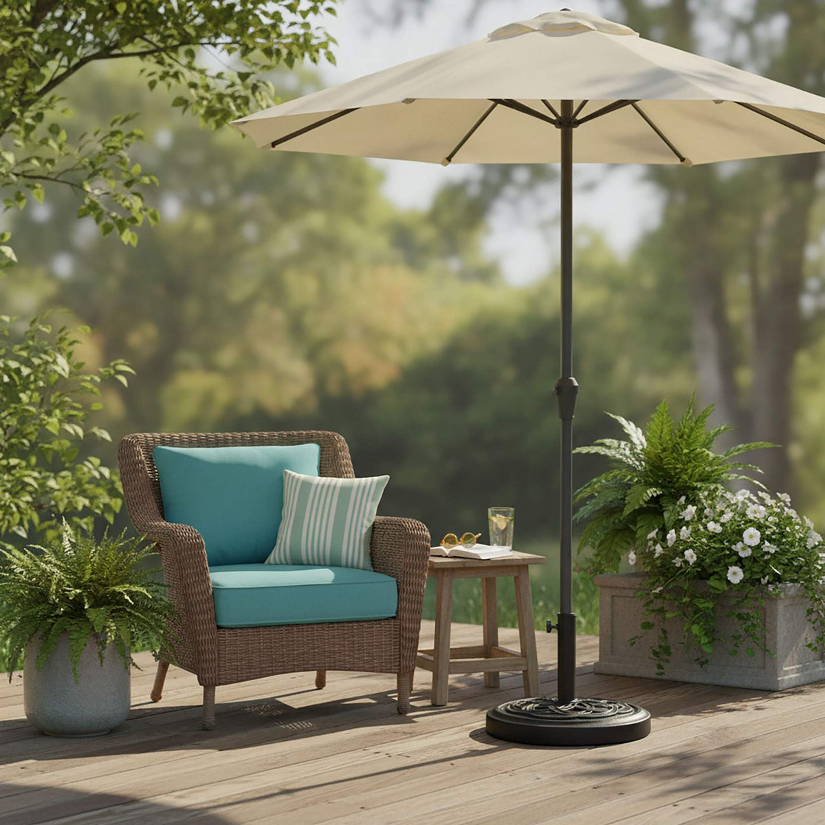 Parasol Base, 12 kg, Fits Multiple Pole Sizes