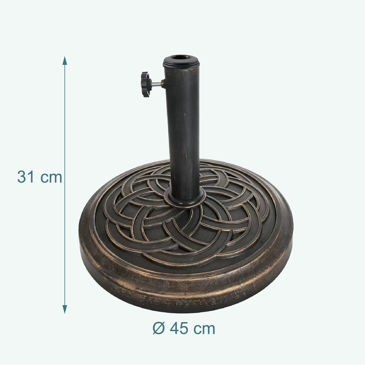Parasol Base, 12 kg – Fits Multiple Pole Sizes