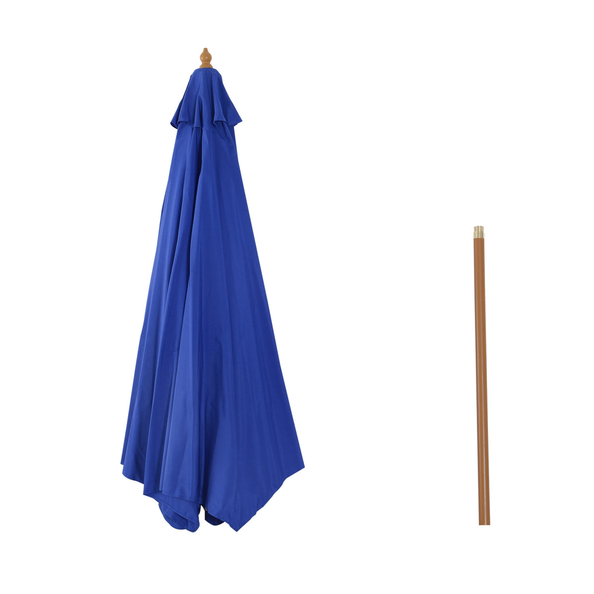 Parasol For Balcony 300 Cm Cantilever Parasol Made Of Wood Garden Umbrella Balcony Umbrella Bamboo Blue