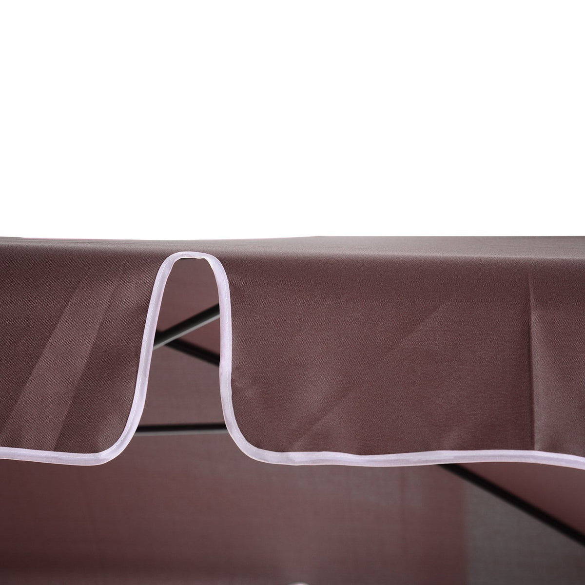 Parasol Garden Umbrella Foldable With Uv Protection, Ideal For The Beach And Balcony, Coffee Brown And Black