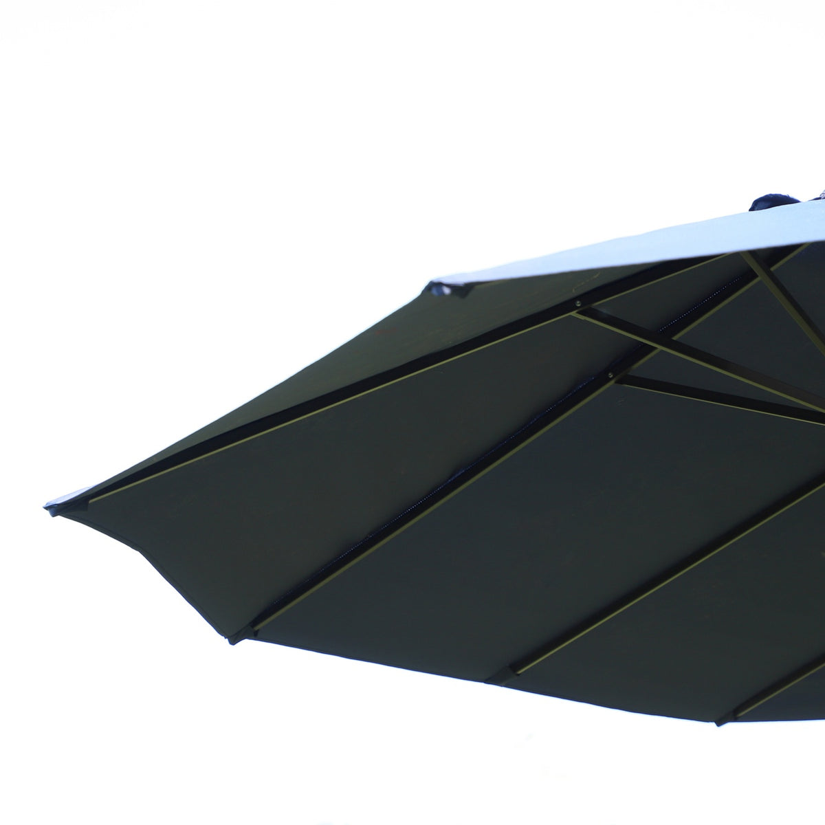 Parasol Garden Umbrella Market Umbrella Double Parasol Patio Umbrella With Hand Crank Blue Oval 460 X 270 X 240 Cm