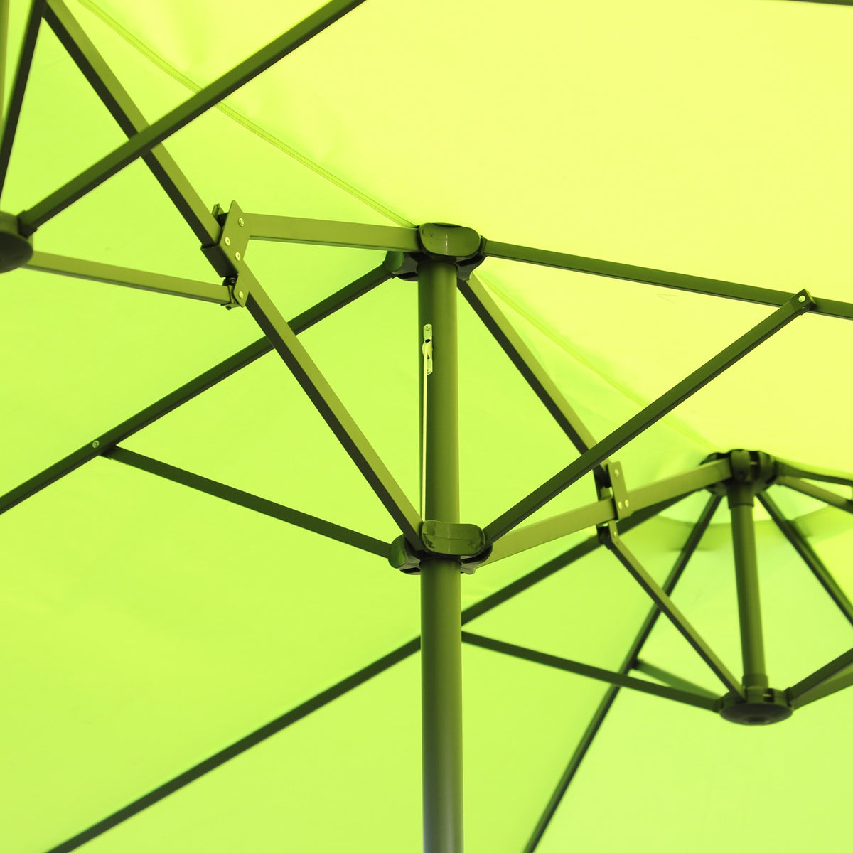Parasol Garden Umbrella Market Umbrella Double Parasol Patio Umbrella With Hand Crank Green Oval 460 X 270 X 240 Cm