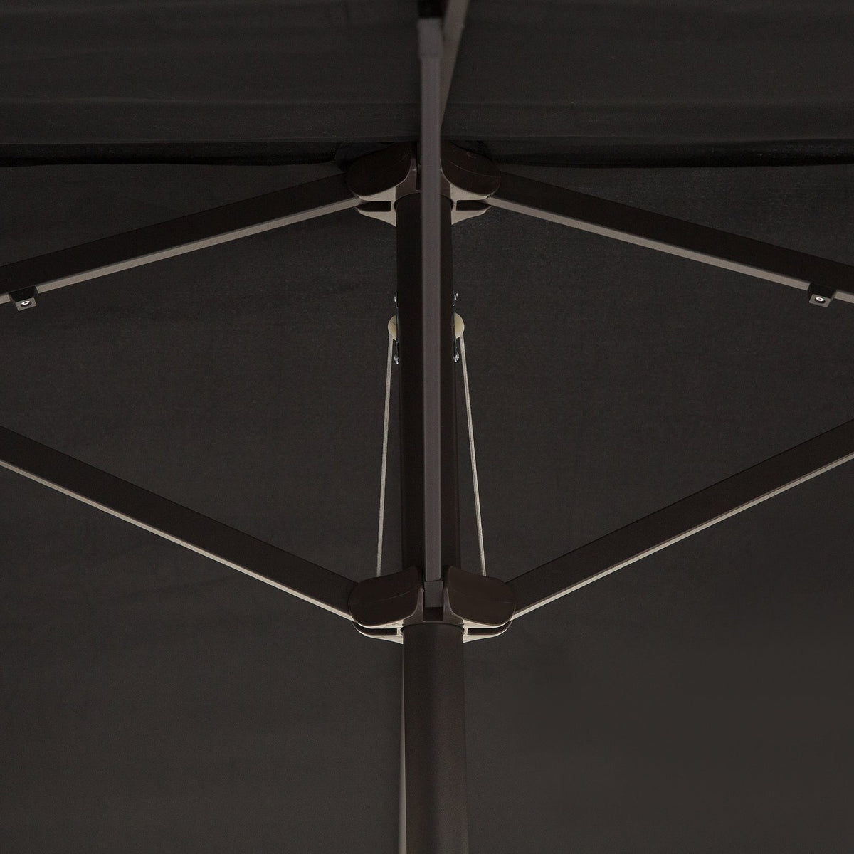 Parasol Garden Umbrella Market Umbrella Double Parasol Patio Umbrella with Hand Crank Black Oval 460 x 270 x 240 cm