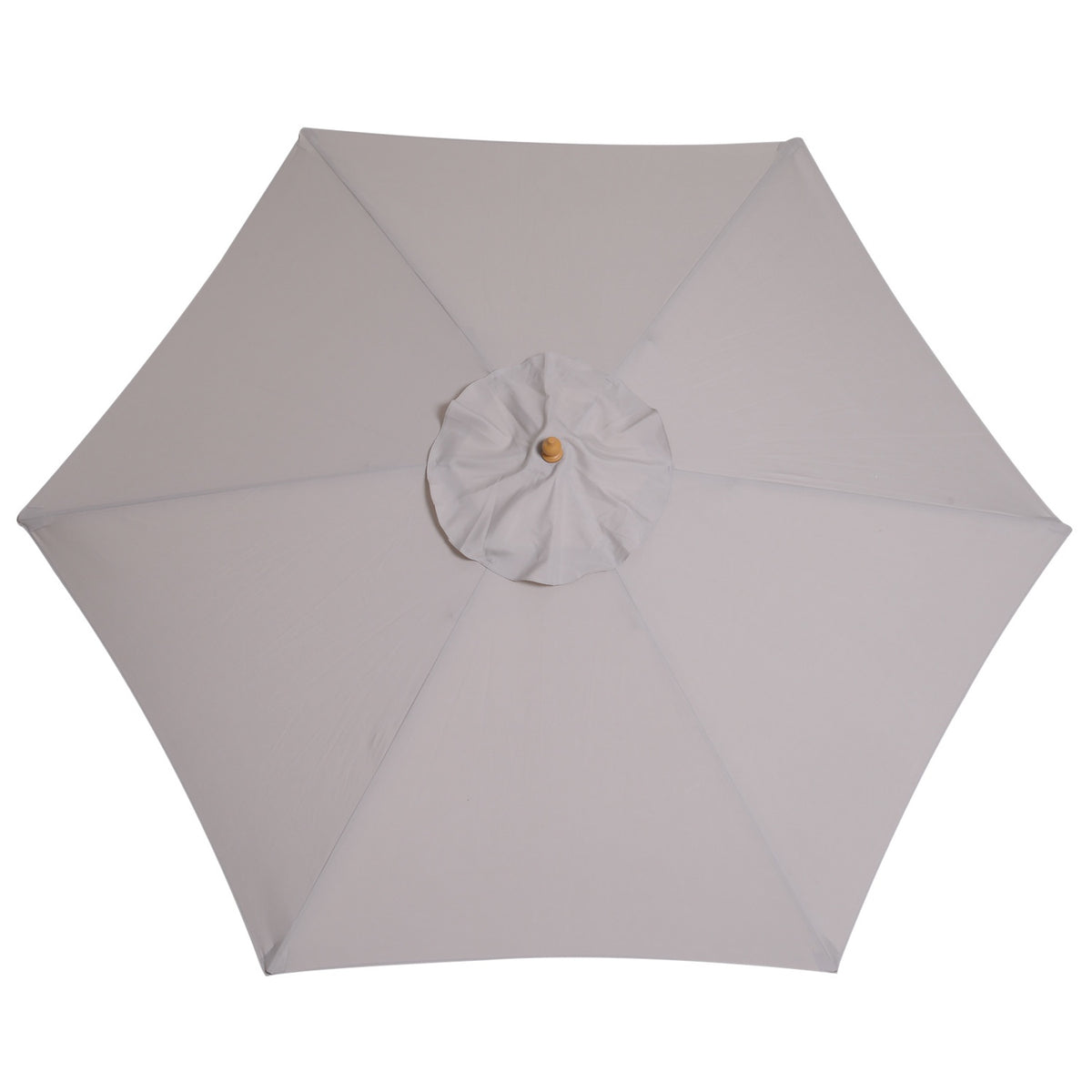 Parasol Garden Umbrella With 3-Tier Sun Protection, Bamboo & 180/㎡ Polyester, Gray, Ø2.5 X 2.3 M