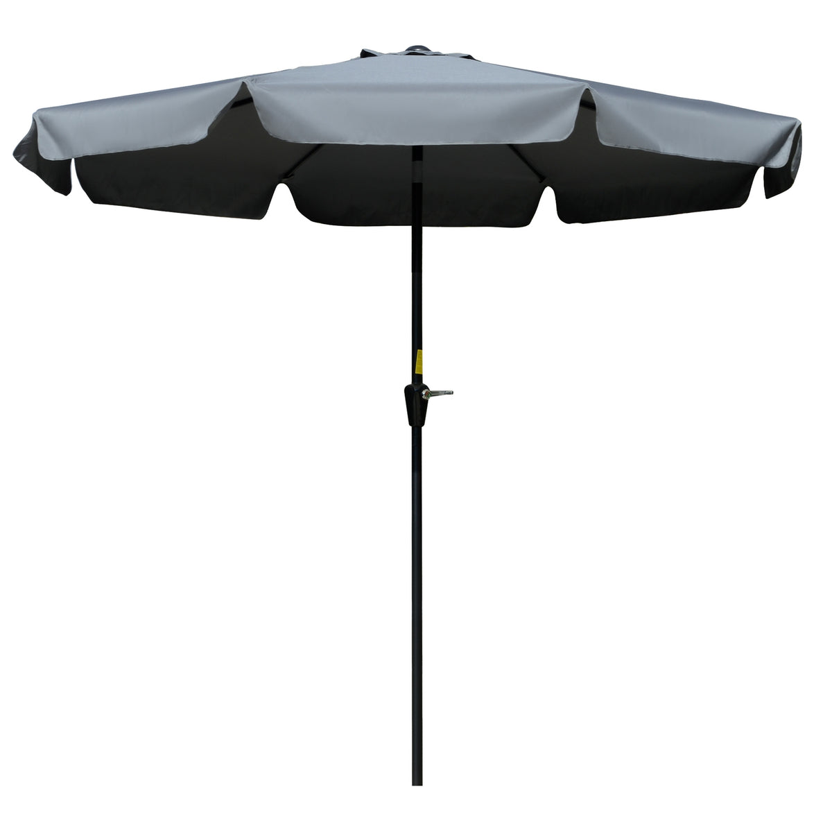Parasol Patio Umbrella With Uv Protection 50+, Ø2.66M, 8 Ribs, Adjustable, Dark Grey