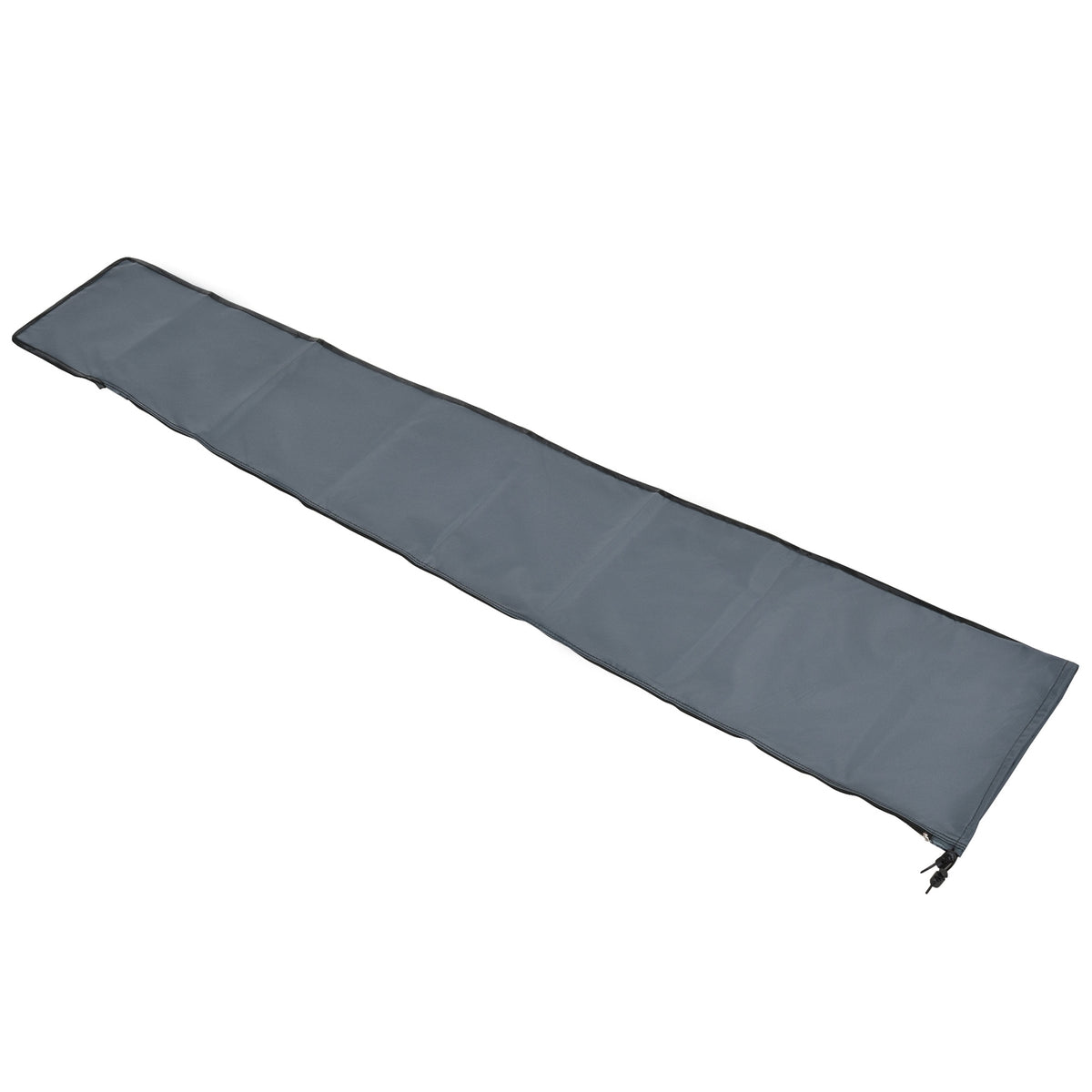 Parasol Protective Cover Weatherproof Cover With Fixing Straps & Zipper, Oxford Polyester, Gray, 178X25/35Cm