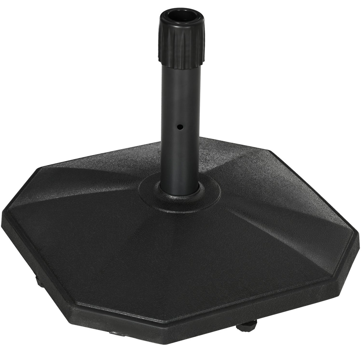 Parasol Stand 22Kg Stable Umbrella Base For Ø32/34/38Mm Poles, Cement Filling, Ideal For Garden, Black, Ø46X39H Cm