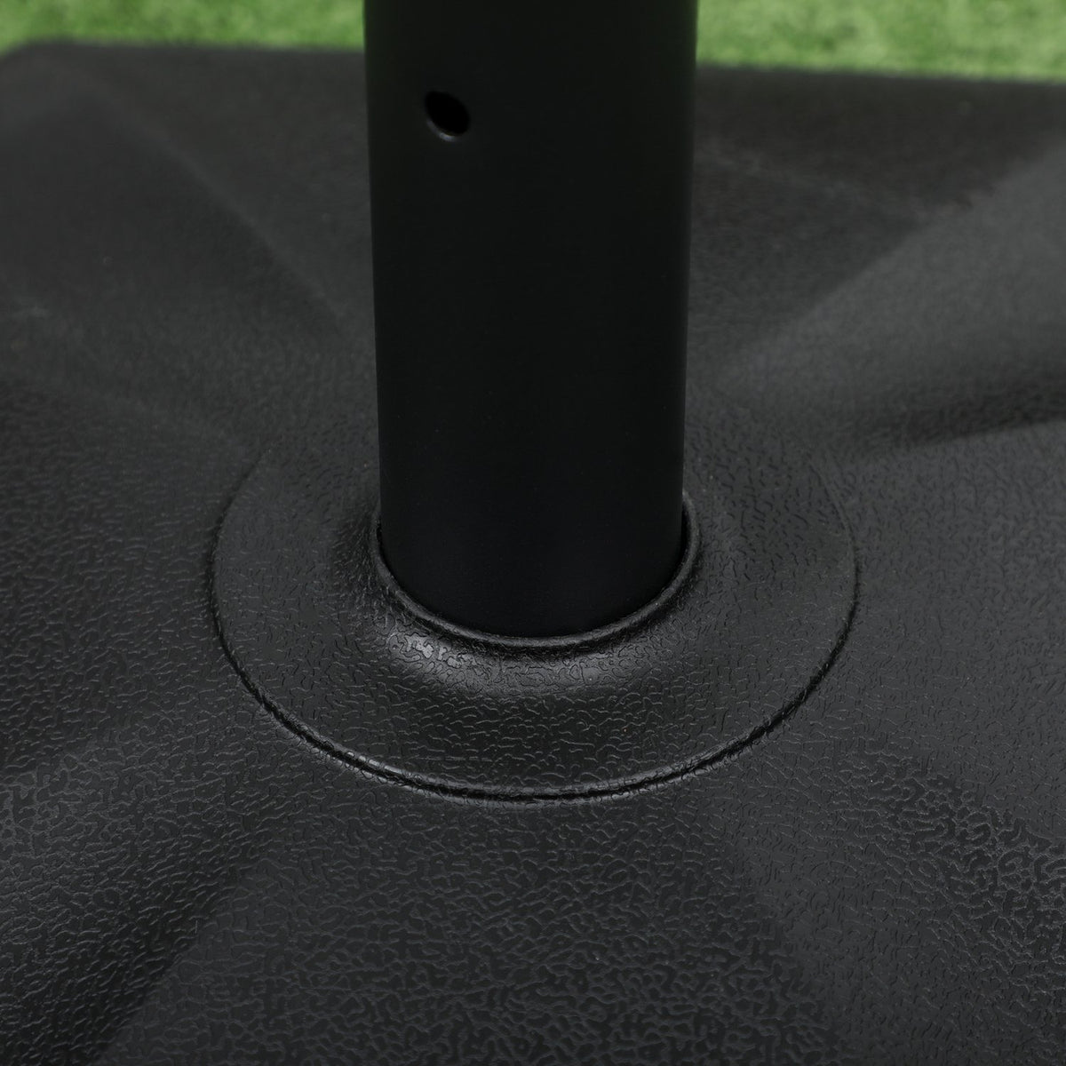 Parasol Stand 22Kg Stable Umbrella Base For Ø32/34/38Mm Poles, Cement Filling, Ideal For Garden, Black, Ø46X39H Cm