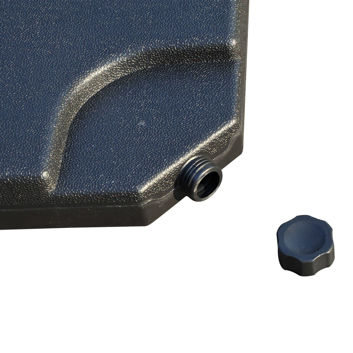 Parasol Stand, Fillable Umbrella Base For Floor Cross, 4 Parts, Black, 50X50Cm