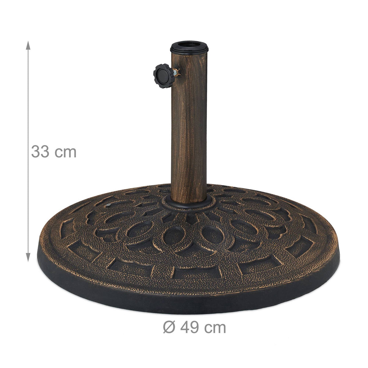 Parasol Umbrella Base with 3 Adapters for Stability