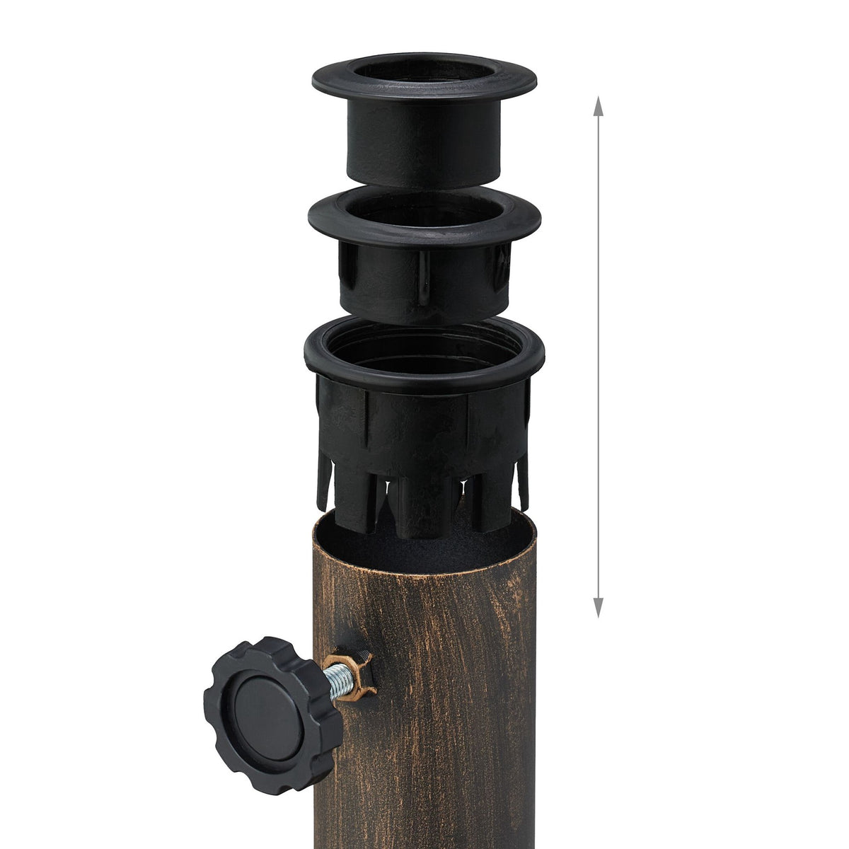 Parasol Umbrella Base with 3 Adapters for Stability