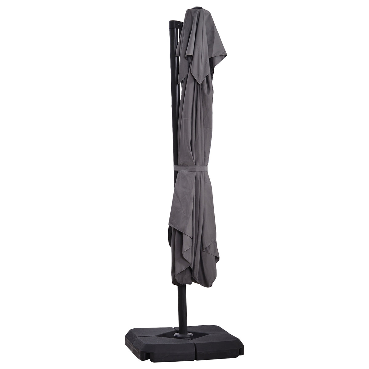 Parasol, Uv50+ Cantilever Umbrella, Roma Umbrella With Stand And 4 Weights, Including Protective Cover, Aluminum, 270 X 270 X 260 Cm