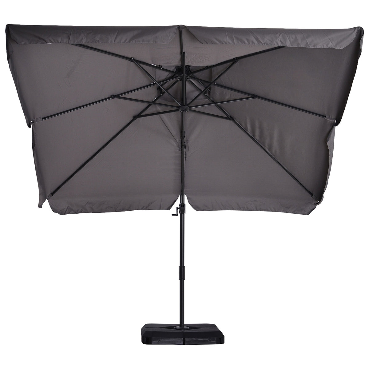 Parasol, Uv50+ Cantilever Umbrella, Roma Umbrella With Stand And 4 Weights, Including Protective Cover, Aluminum, 270 X 270 X 260 Cm