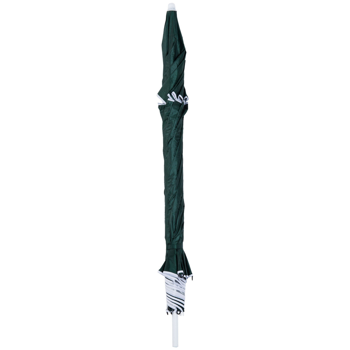 Parasol With Wind Protection 2 In 1 Beach Umbrella & Beach Shelter, Dark Green, Φ210Xh222Cm