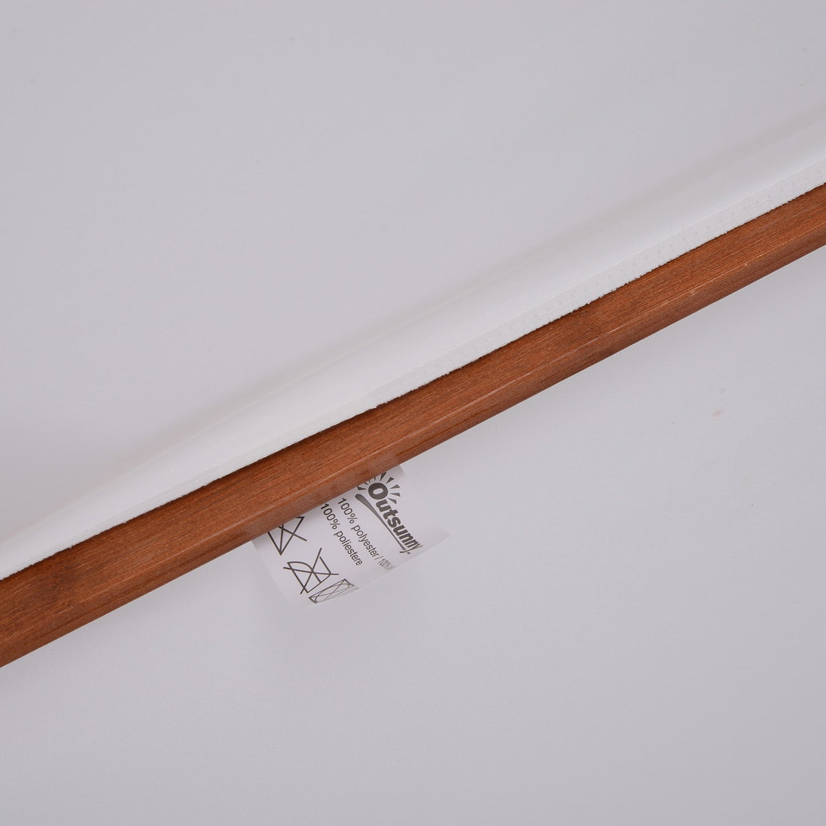Parasol Wooden Parasol Garden Umbrella With Double Roof Balcony Umbrella Cream