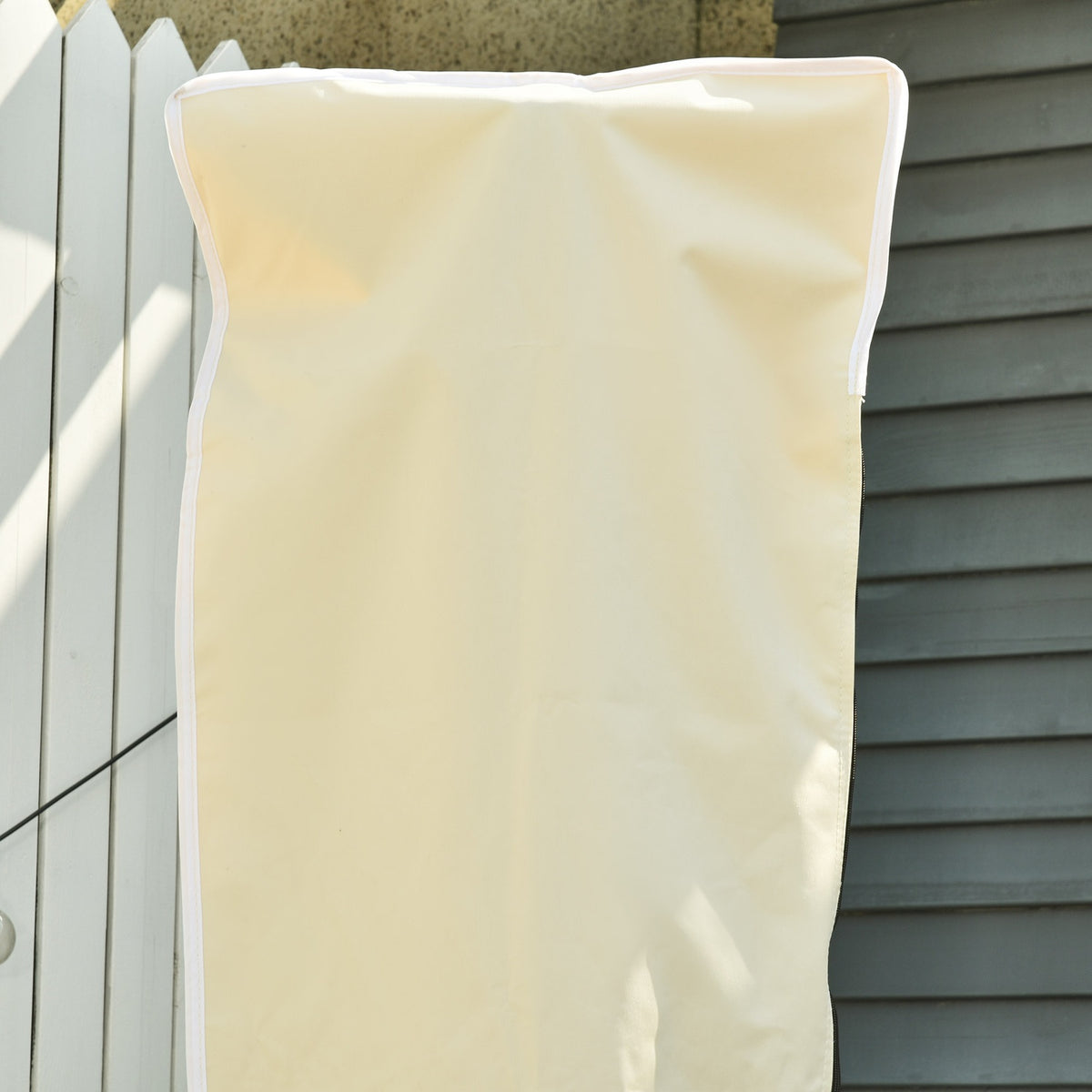 Parasol protective cover up to Ø300cm cover with zipper, Oxford fabric, beige + coffee, Ø30x190cm