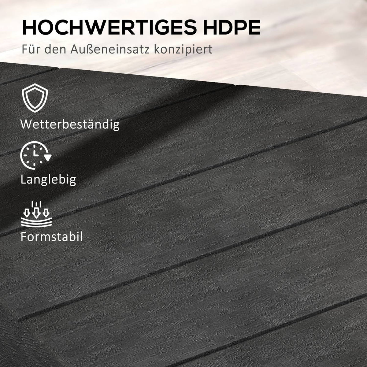 Parasol stand 4-piece umbrella weight wood look, umbrella stand for cantilever umbrella, floor cross can be filled with sand/water up to 20/15 kg cantilever umbrella stand weights parasol base HDPE black
