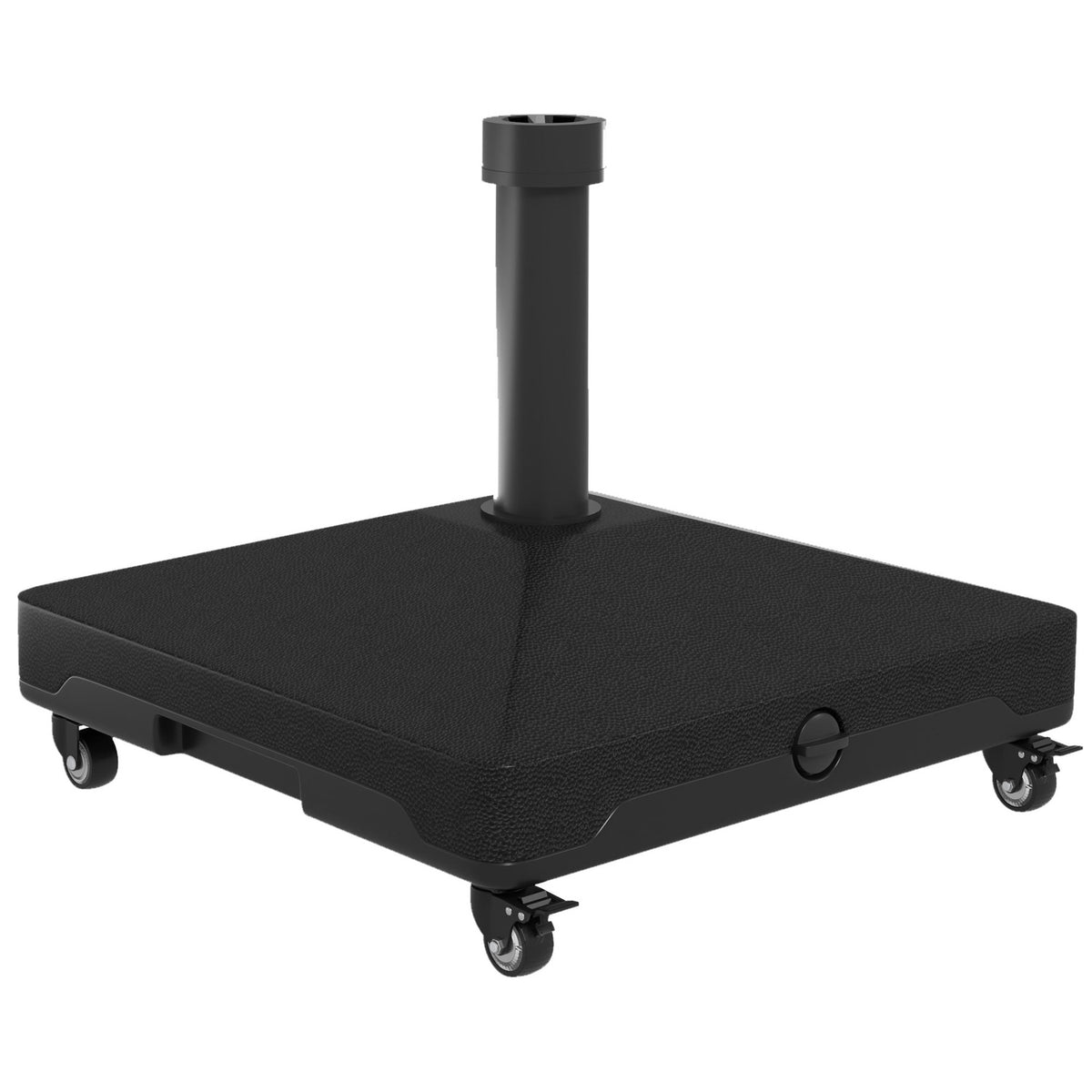 Parasol stand can be filled up to 21kg, umbrella stand with wheels, square umbrella holder, umbrella weight, stand for parasol 24-38mm tube diameter, for balcony, terrace, black |