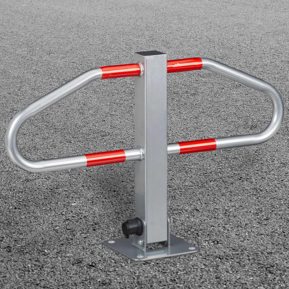 Parking boom with lock