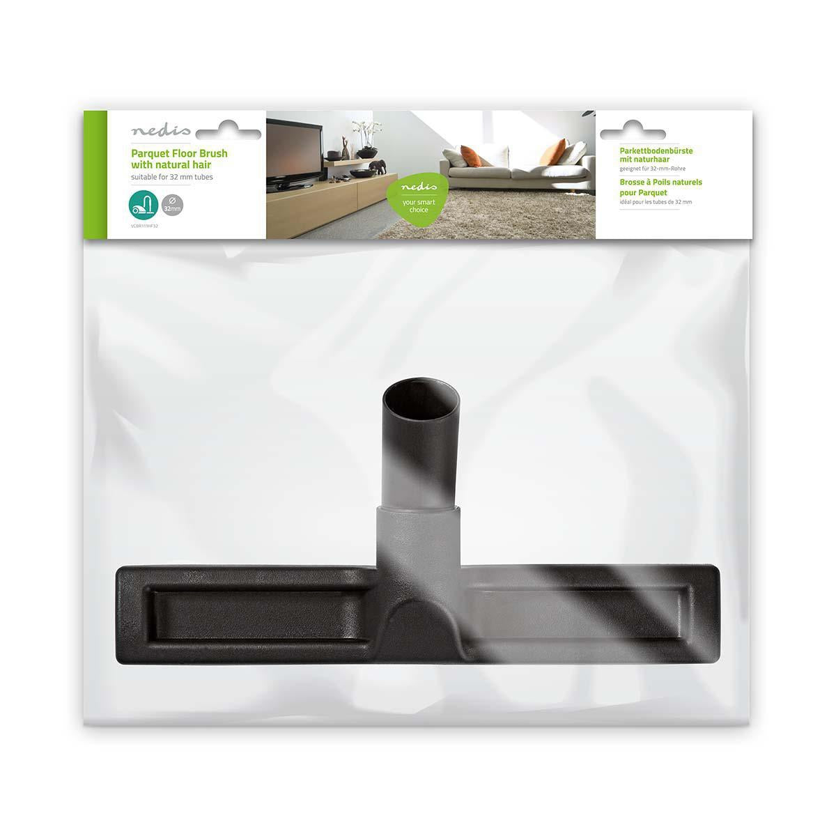 Parquet nozzle | Natural hair | Compensation for: A.E.G. / Electrolux / Fam / Holland Electro / Nilfisk / Numatic / Philips