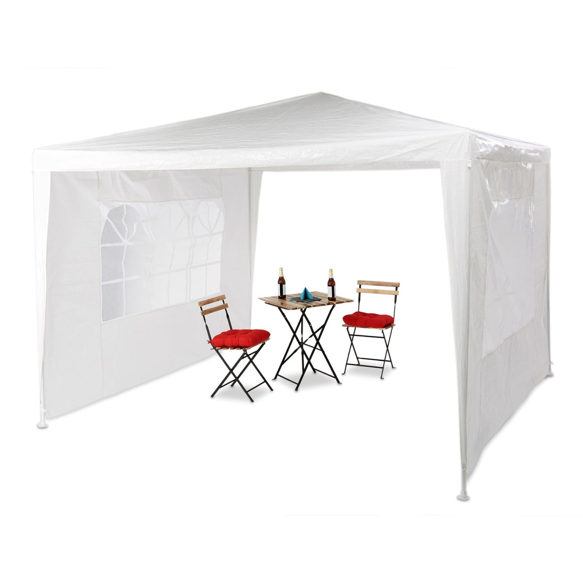 Party tent 3x3 m 2 walls