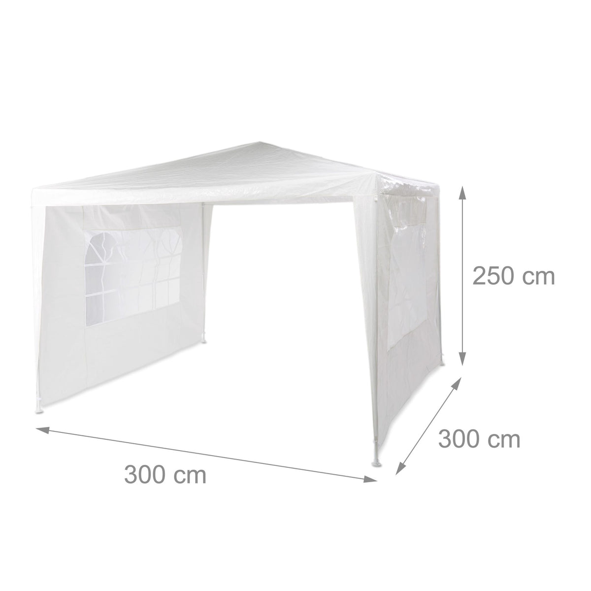 Party tent 3x3 m 2 walls