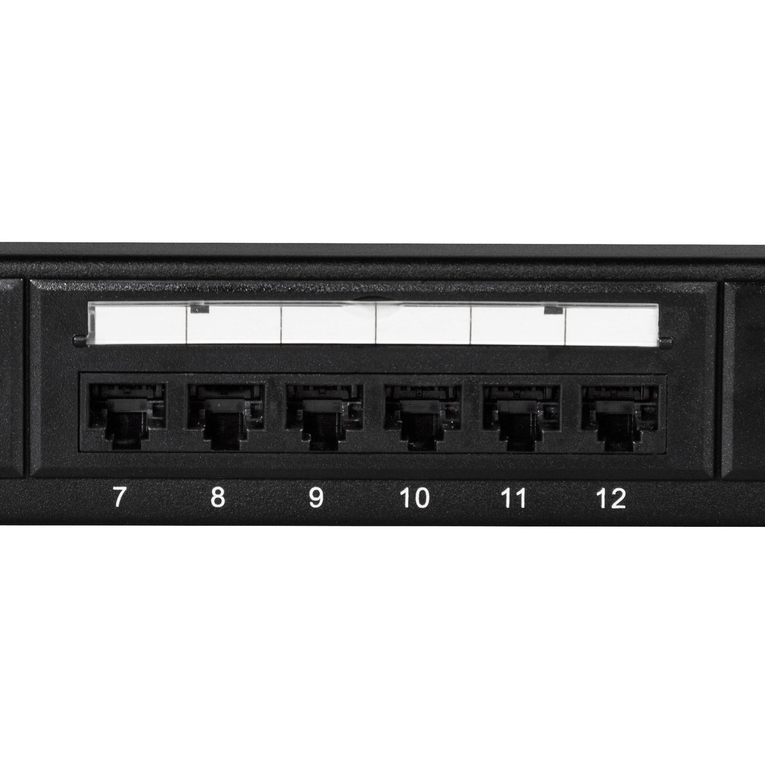 Patch panel 24-ports Cat6 for 19" rack U1 Black