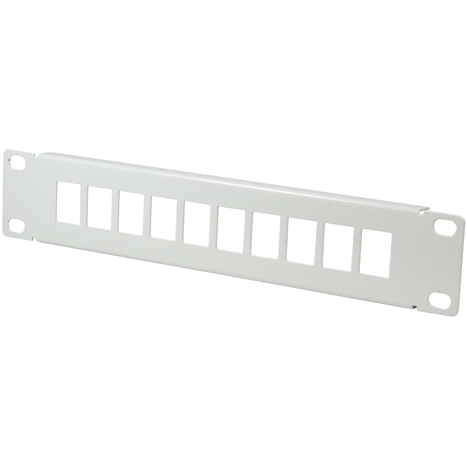 Patch panel for 10 Keystone sockets for 10" rack U1 Grey