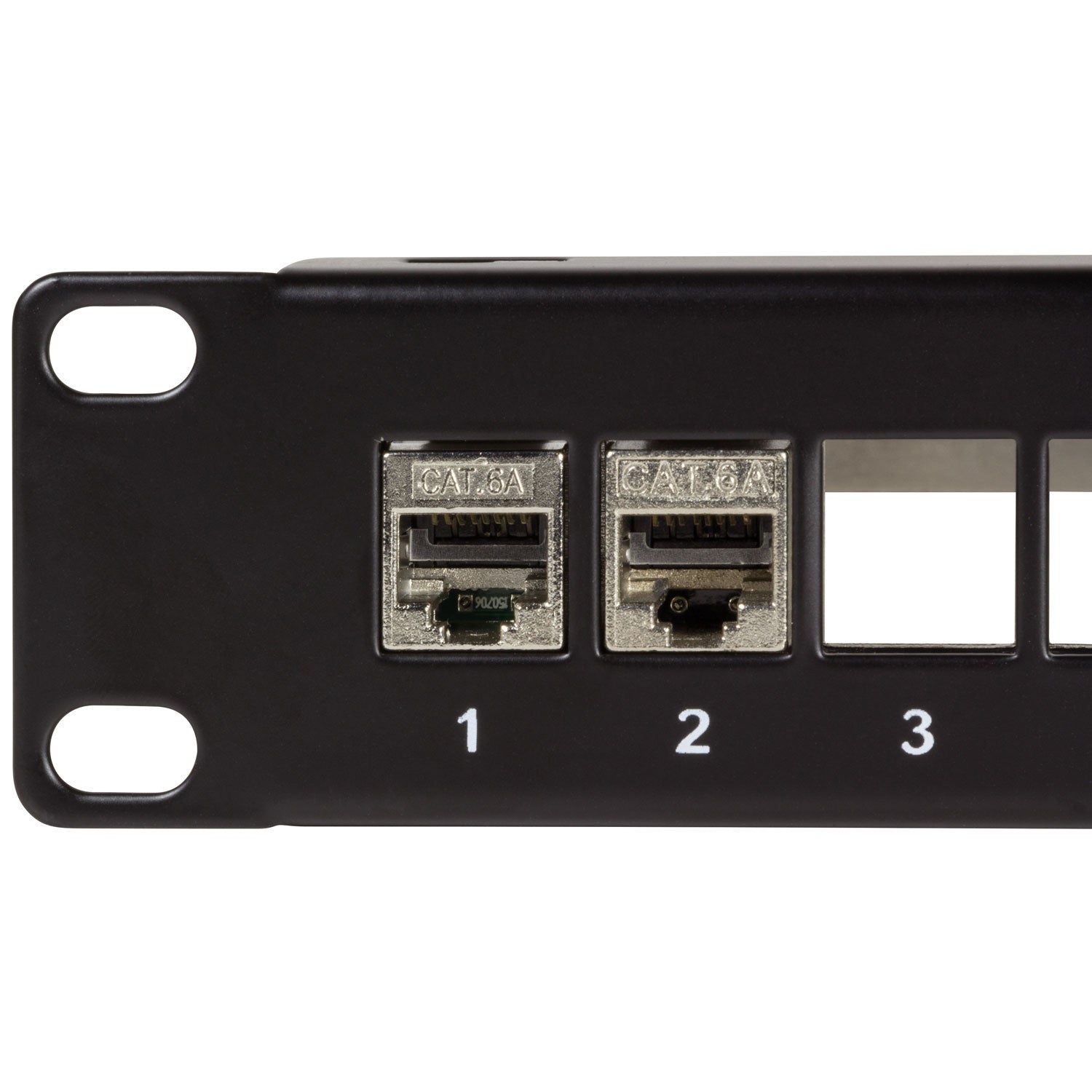 Patch panel for 24 Keystone sockets for 19" rack U1 Black