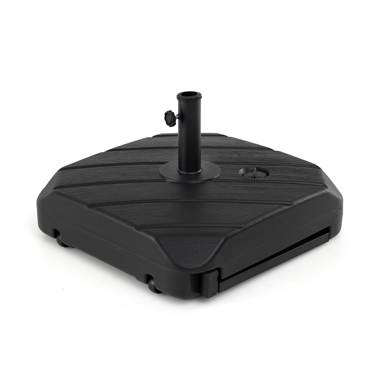 Patio Umbrella Base With Wheels, 211 lb Fillable, 1.5–1.9 in