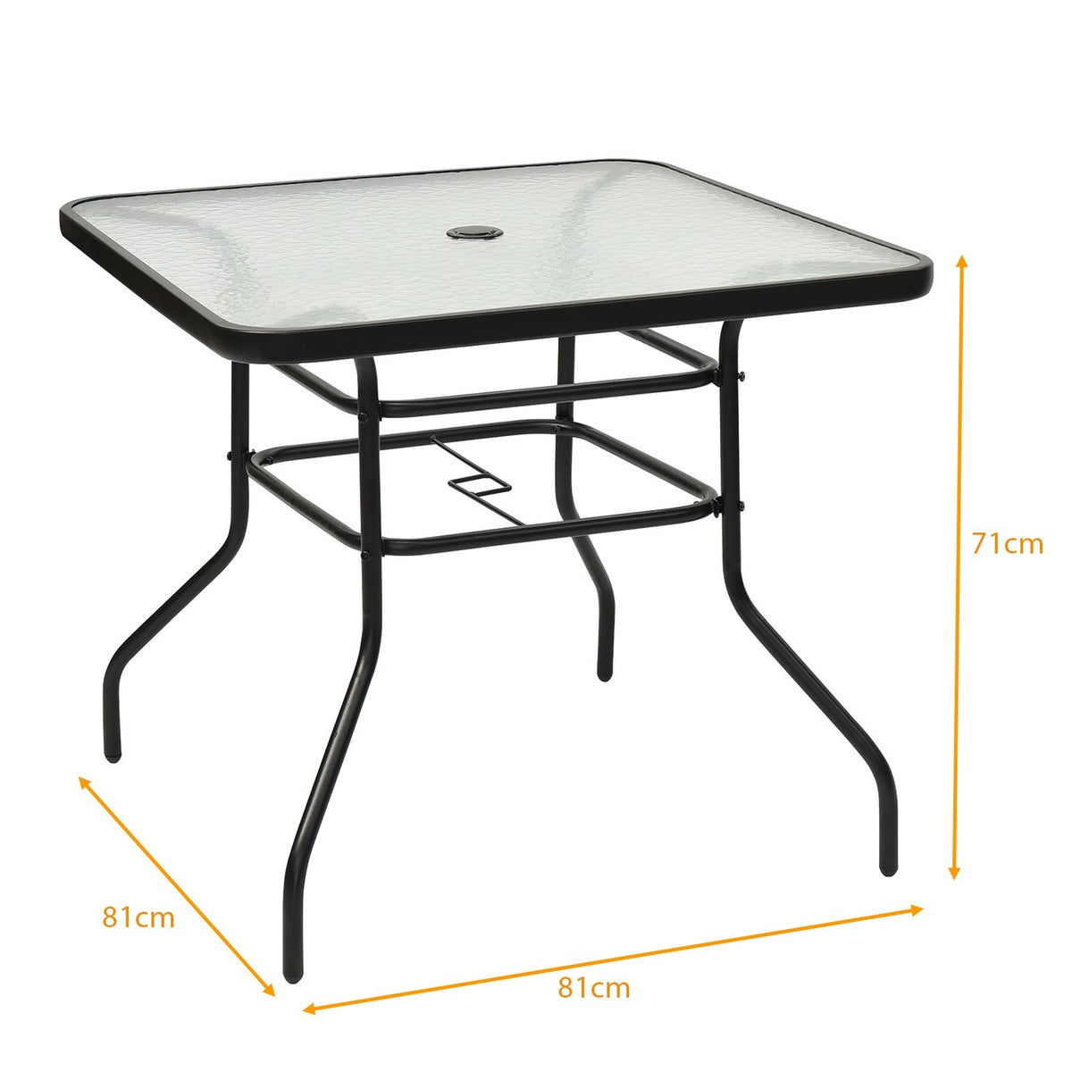 Patio table Rectangular coffee table with table top Bistro table Garden table Glass table Black