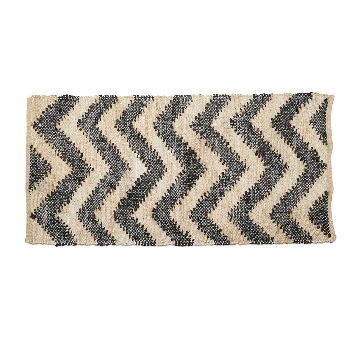 Patterned jute rug 70 x 140 cm