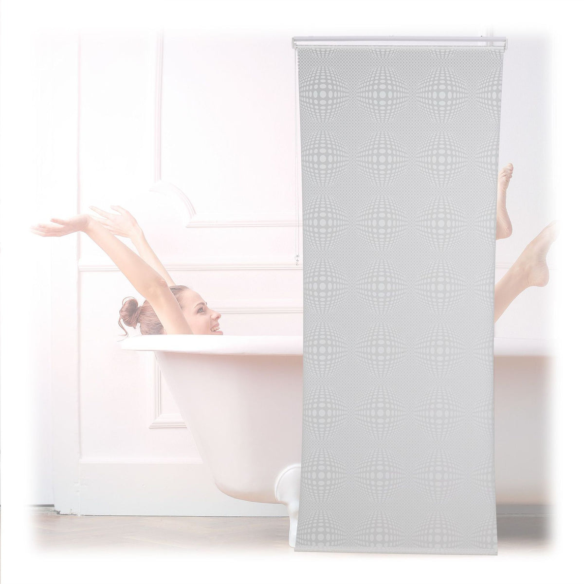Patterned shower curtain