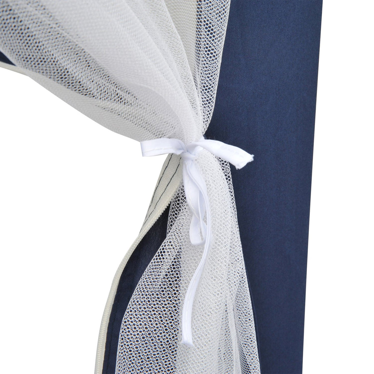 Pavilion Garden Pavilion With Mosquito Net, Hexagonal, Polyester+Metal, Blue, 195X250X250Cm