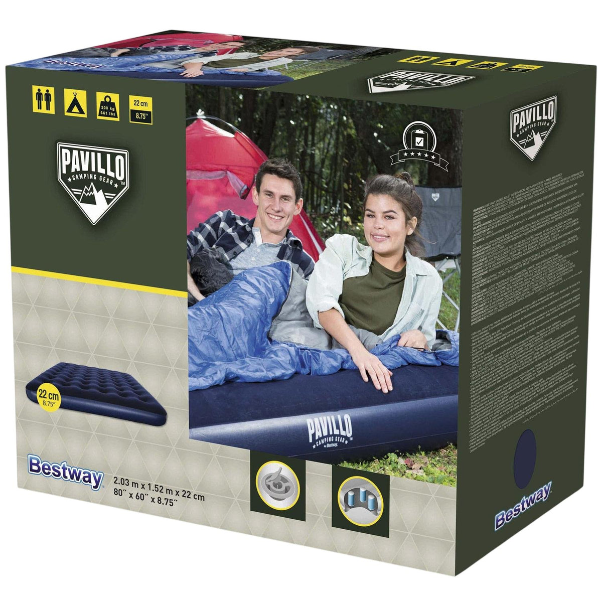 Pavillo Air mattress 2.03m x 1.52m x 22cm