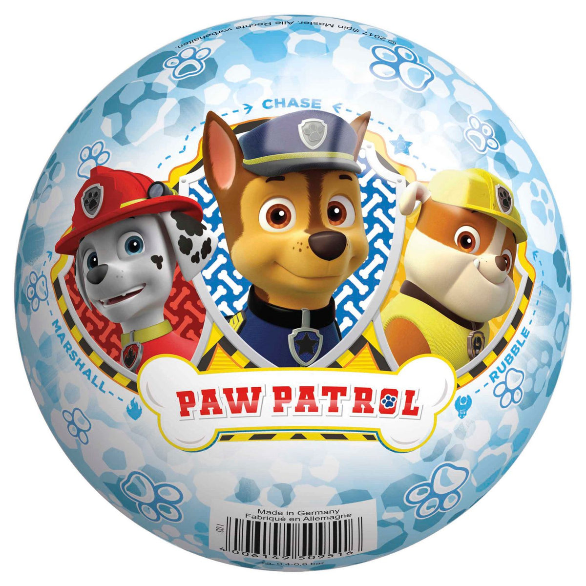 Paw Patrol Vinyl Ball, 13 cm, Puppy Design