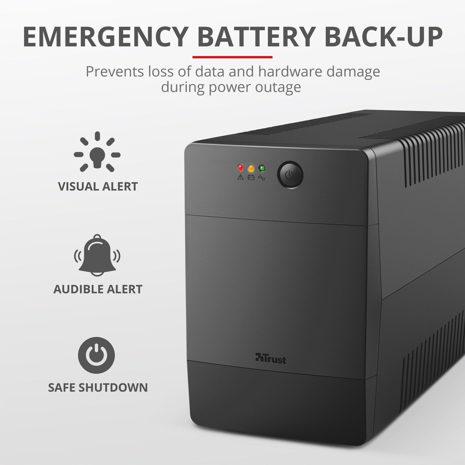 Paxxon 1500VA UPS 4 sockets Schuko