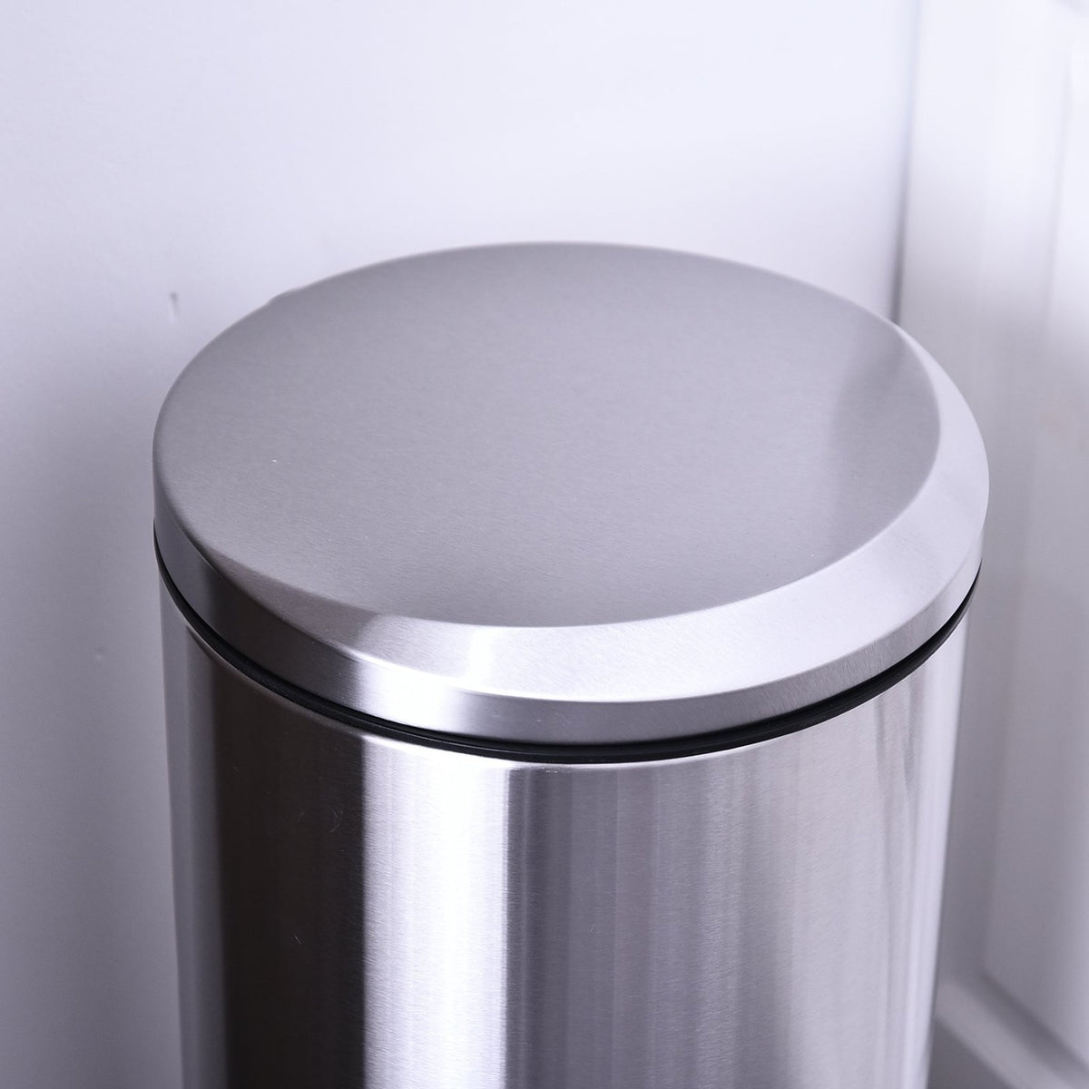 Pedal Bin 30L Waste Bin With Inner Bin, Soft Closing, Stainless Steel, Silver, Ø29.2Xh62.5 Cm