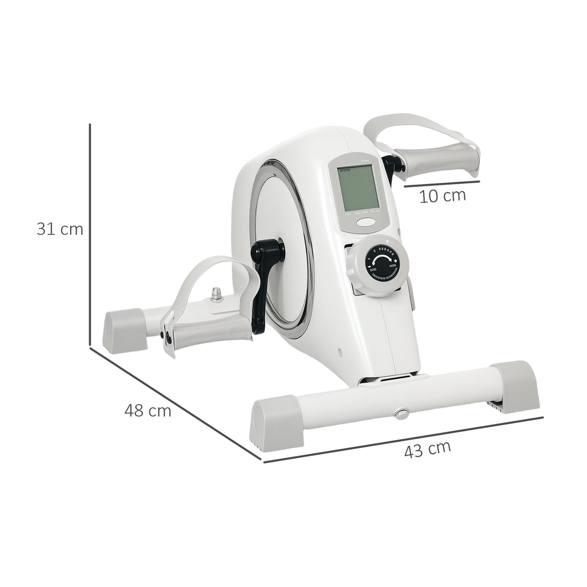 Pedal trainer mini exercise bike for seniors with 8 adjustable magnetic resistance & LCD display arm and leg trainer fitness bike for home training device